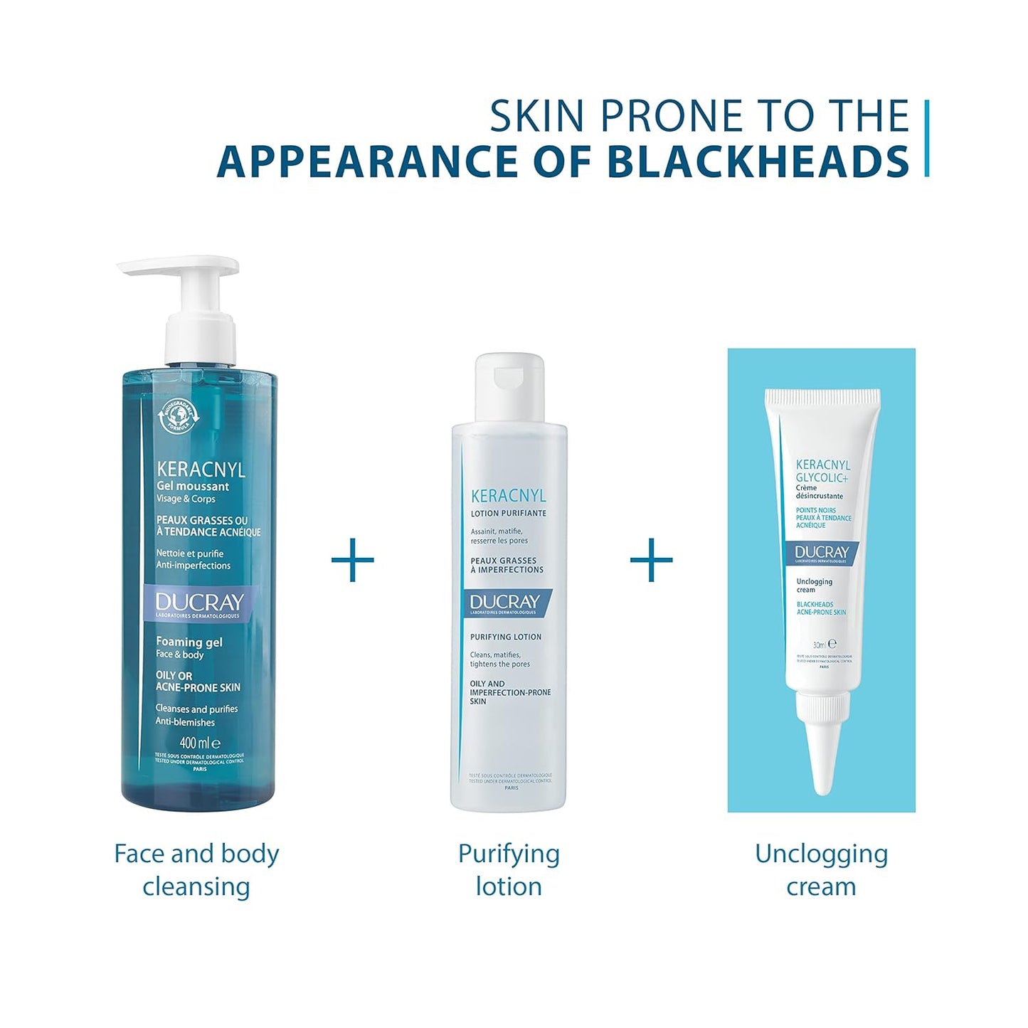 Ducray - Keracnyl Glycolic+ unclogging cream - Acne-prone skin - 30ml White 46.0 grams