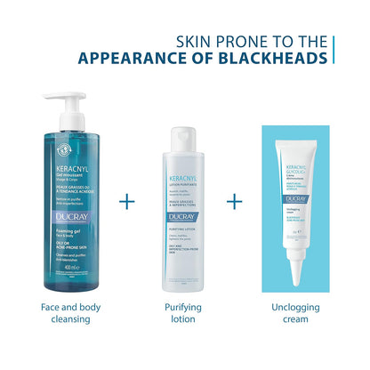 Ducray - Keracnyl Glycolic+ unclogging cream - Acne-prone skin - 30ml White 46.0 grams