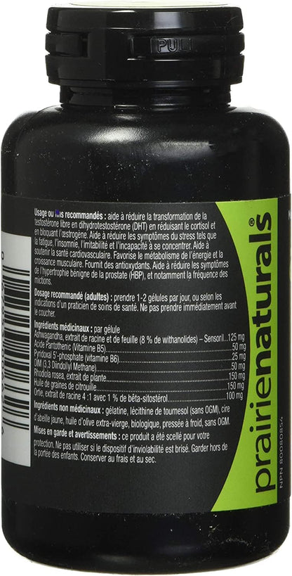 Prairie Naturals Andro-Force reduces stress, cortisol and C-reactive protein levels. Supports cardiovascular health. Antioxidant. Supports cognitive function. Aids is difficulty in urination (benign prostatic hyperplasia…