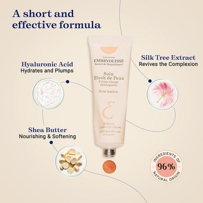 Embryolisse Radiant Complexion Cream. Hybrid Makeup & Face Moisturizer with Hyaluronic Acid & Shea Butter. Illuminating Care for Glowing Skin, 40 ml.