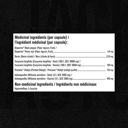 Primasurge Testosterone Booster for Men - Natural Test Supplement to Improve Vitality, Lean Muscle Growth, & Strength with PrimaVie Shilajit, Ashwagandha, & More - 60 Capsules