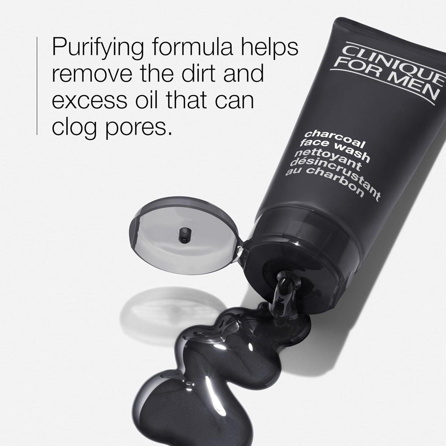 Clinique For Men Charcoal Face Wash | Detoxifying + Refining, 200ml