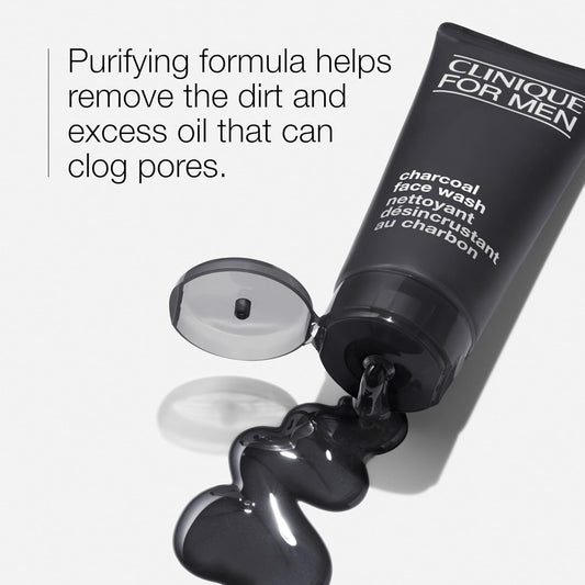 Clinique For Men Charcoal Face Wash | Detoxifying + Refining, 200ml