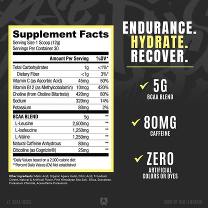 Ryse BCAA Focus - Country Time Lemonade 30 Servings