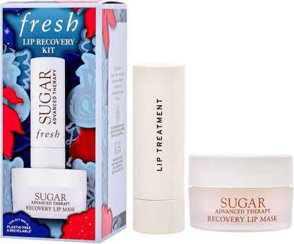 Fresh Lip Recovery Kit 0.35oz Sugar Advanced Therapy Lip Mask, 0.15oz Sugar Advanced Therapy Lip Treatment Women-2 Pc