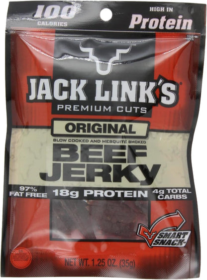 Jack Link's 牛肉乾，100 卡路里裝，原味，1.25 盎司袋裝（12 包）