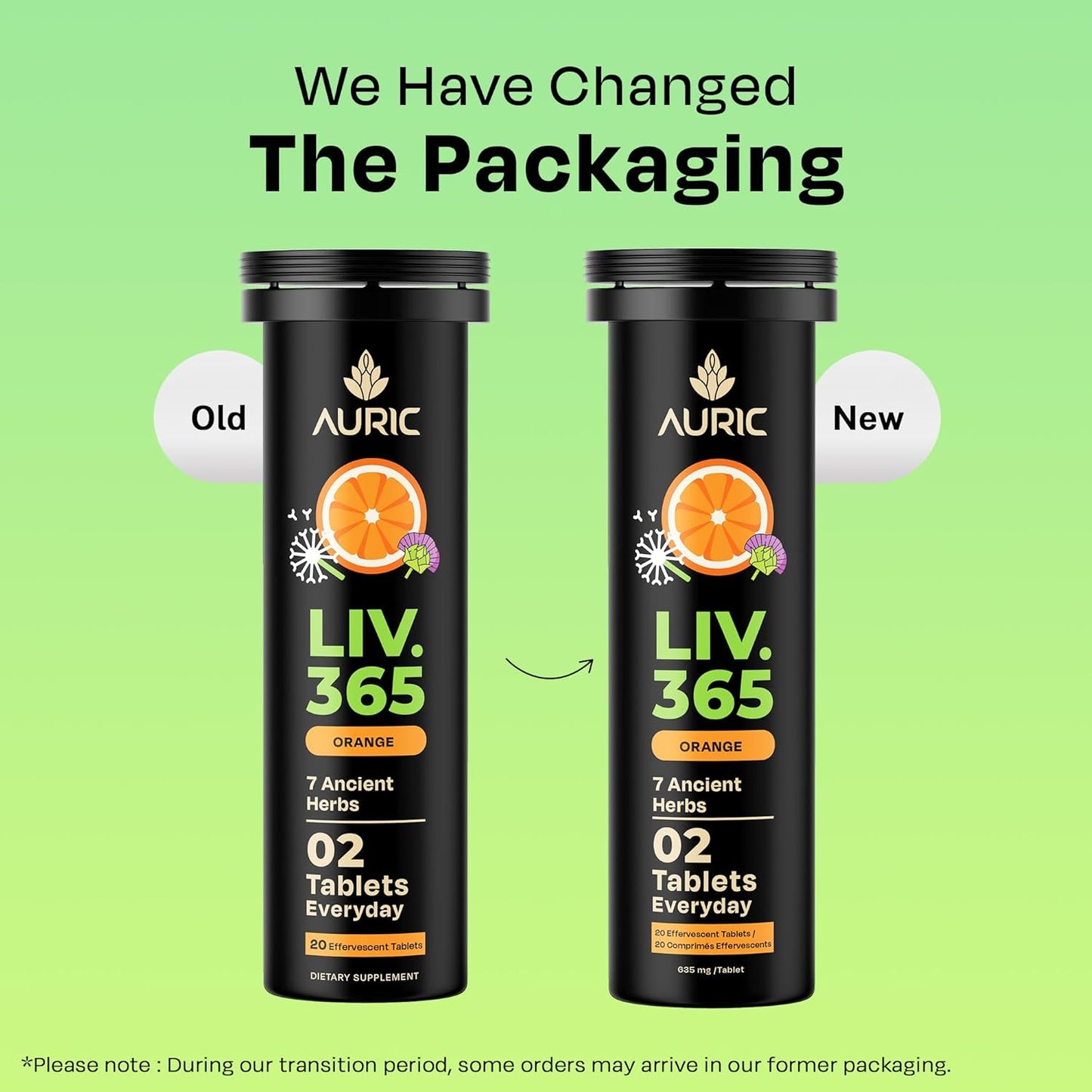 Auric 草本护肝补充剂 | 奶蓟草（水飞蓟素）、姜黄、大蒜、生姜，有益于肝脏健康 | 高级排毒清洁配方，有益于肝脏健康 | 60 片装 | 植物基，无麸质