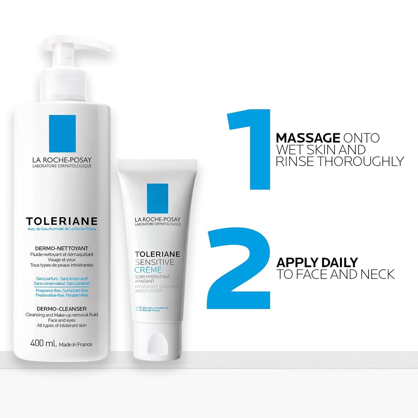 La Roche Posay Glycerin Face Serum, Toleriane Dermallergo Serum for Ultra-Sensitive, Allergy-Prone, Reactive Skin, Soothing and Hydrating, Formulated with Neurosensine, Fragrance-Free, 30ml