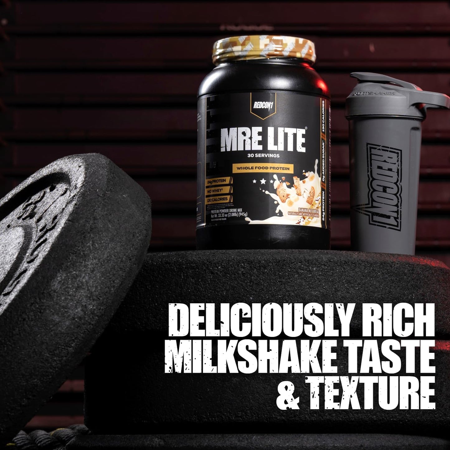 REDCON1 MRE Lite 全食物蛋白粉，软糖布朗尼 - 低碳水化合物和无乳清代餐，含动物蛋白混合物 - 易于消化的补充剂，采用 MCT 油制成（30 份）