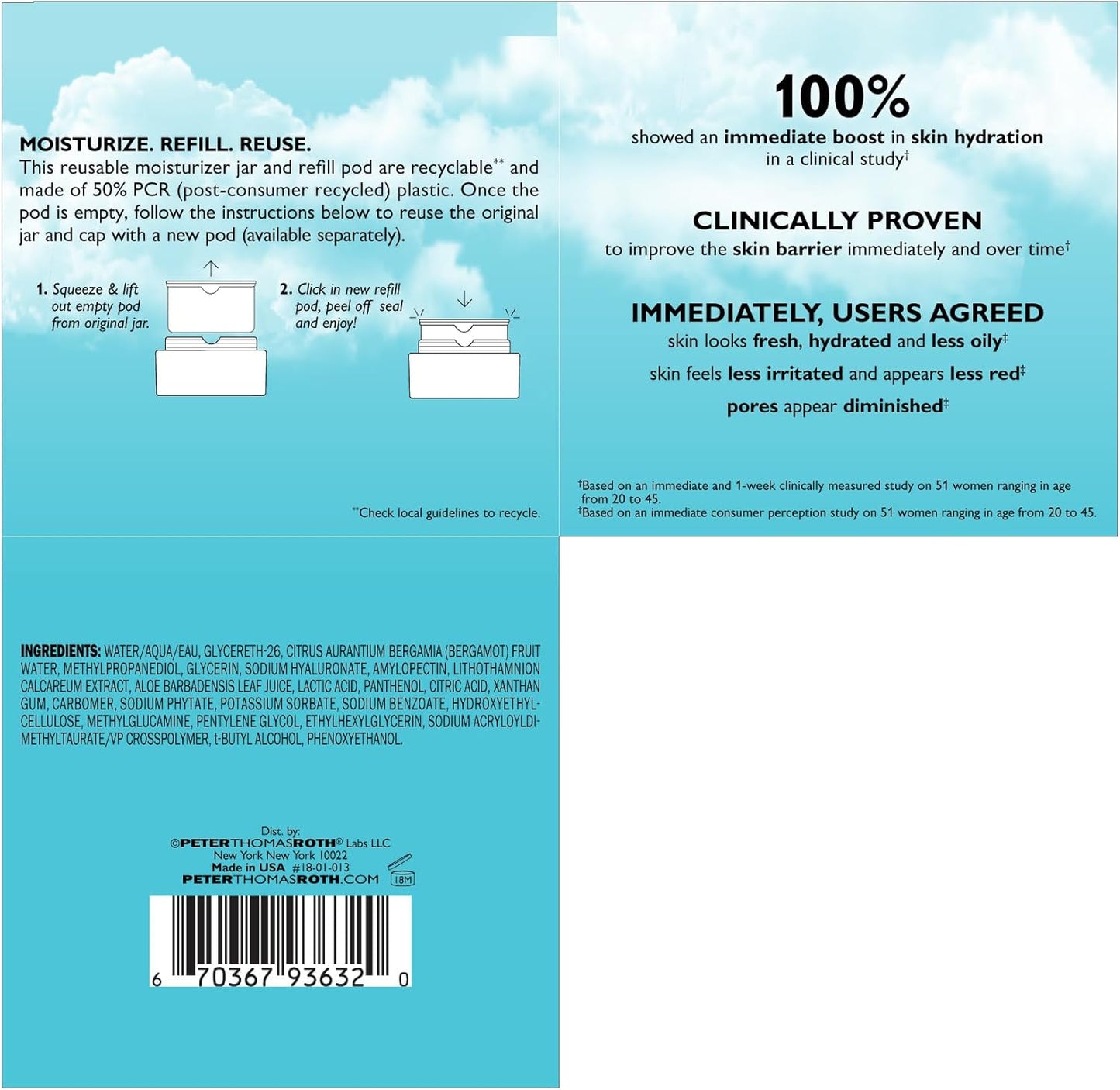 Peter Thomas Roth Water Drench Hyaluronic Jelly Moisturizer Moisturizer Women-1.7 oz