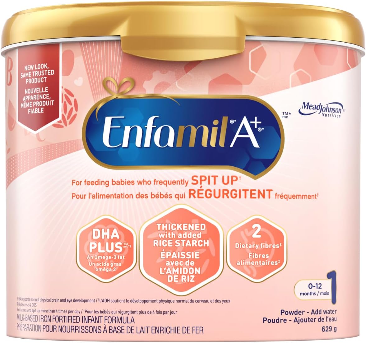 Enfamil A+ for frequent Spit Up, Baby Formula, Powder Tub, 629g
