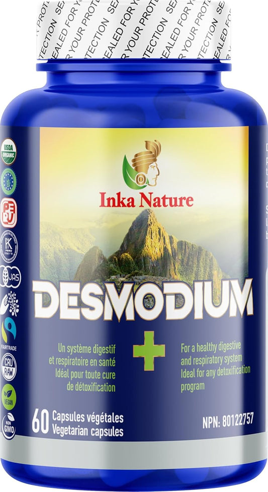 Inka Nature Desmodium 60 Vegan Capsules 15 Days Supply, Herbal Supplement with Plant-Based Ingredients for Daily Wellness, Support Liver Function, Gentle Body Cleanse & Balanced Inner Harmony, Non-GMO
