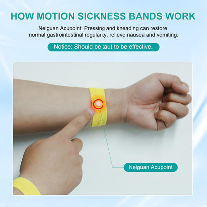 ifory 5 对晕车带和 10 片防水晕车贴，不瞌睡，旅行必备，适用于游轮、轮船、汽车和飞机