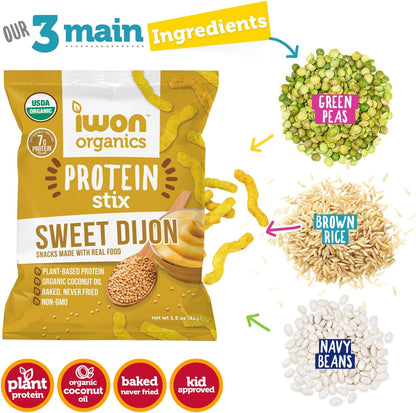 IWON Organics 甜第戎风味蛋白棒，8 支