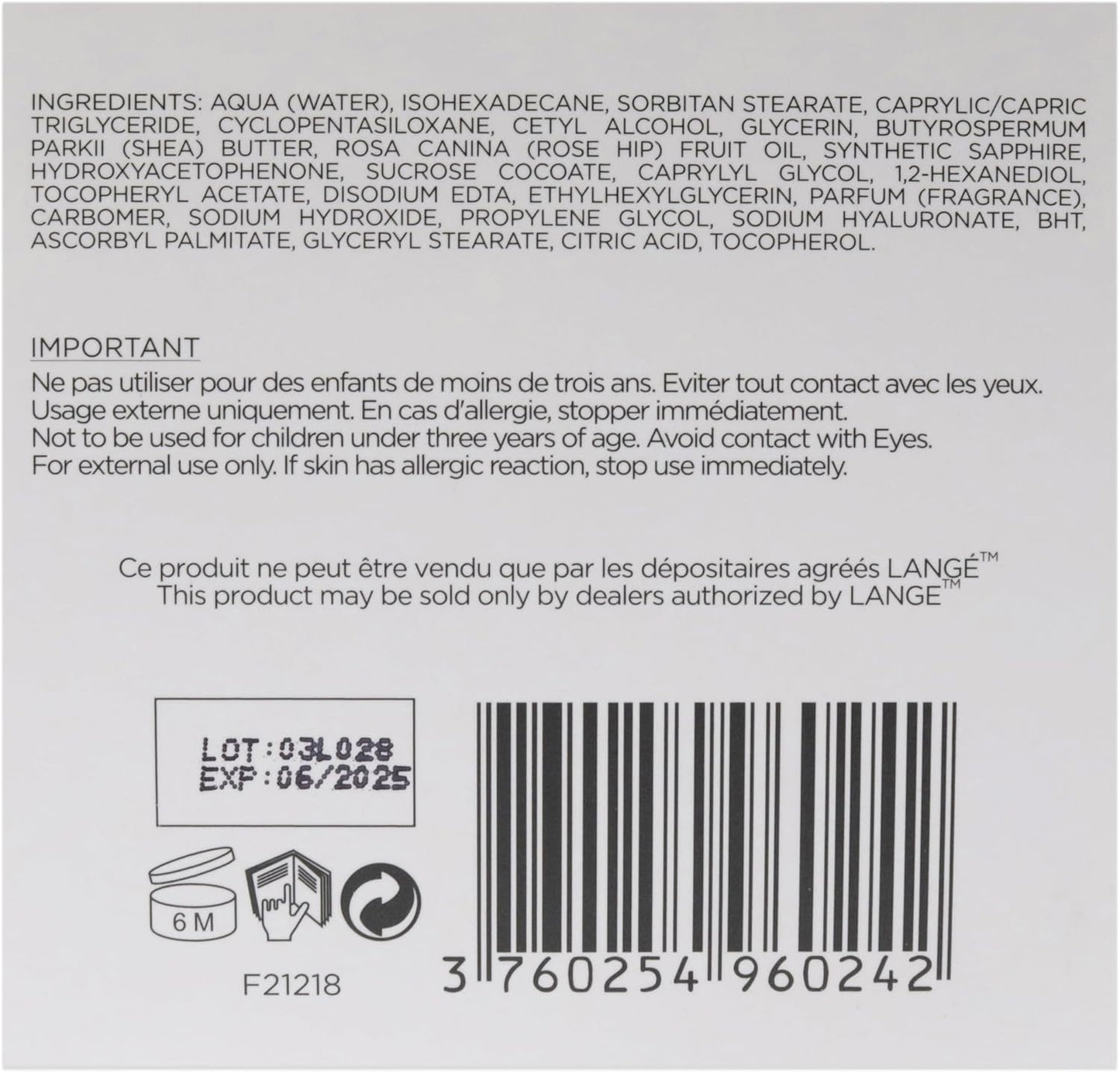 Lancior Imperial Sapphire Hydra Day Cream Cream Unisex 1.7 oz