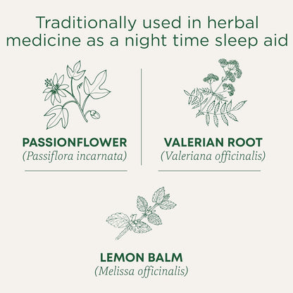 Traditional Medicinals - 有机 Nighty Night Extra 草本茶（6 包）- 天然助眠成分，含缬草、西番莲和柠檬香蜂草 - 共 96 个茶包