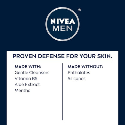 NIVEA MEN Protect & Care Refreshing Face Wash, Men’s Face Cleanser with Pro-Vitamin B5 & Aloe Vera, Moisturizing Men's Face Wash, No Drying Alcohol, Dermatologically-Tested Skin Care, 150mL