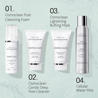 Institut Esthederm - Osmoclean Pure Cleansing Foam - Radiance-revealing Purifying Foam - All Skin Types , 150 mL.