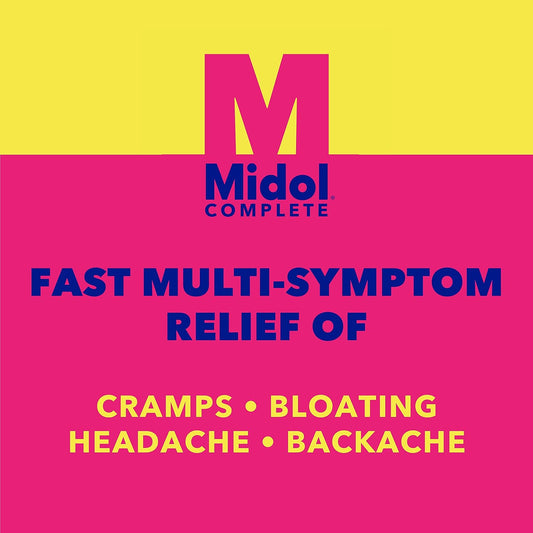Midol 完全止痛药，快速缓解多种症状的痛经，包括痉挛、头痛、背痛和腹胀（40 粒胶囊）
