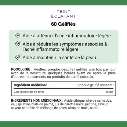 NATURE'S BOUNTY Clear Complexion, Gummies, Helps Clear Mild Inflammatory Acne, Reduce Symptoms Of Mild Inflammatory Acne & Maintain Healthy Skin, Mixed Berry Flavour, 150 g