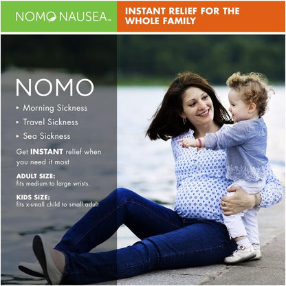NOMO 晕车腕带 | 晕车腕带，薄荷香薰和穴位按摩功能 | 30 秒晕车腕带 | 超小号 | 紫色 | 2 件装