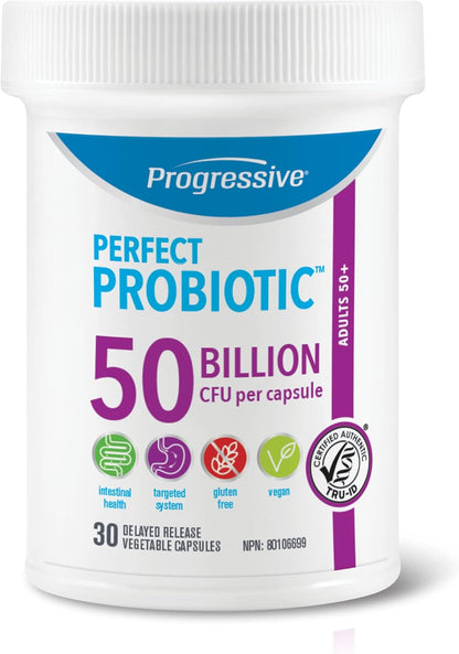 Progressive Perfect 益生菌成人 50+ 50B，30 粒
