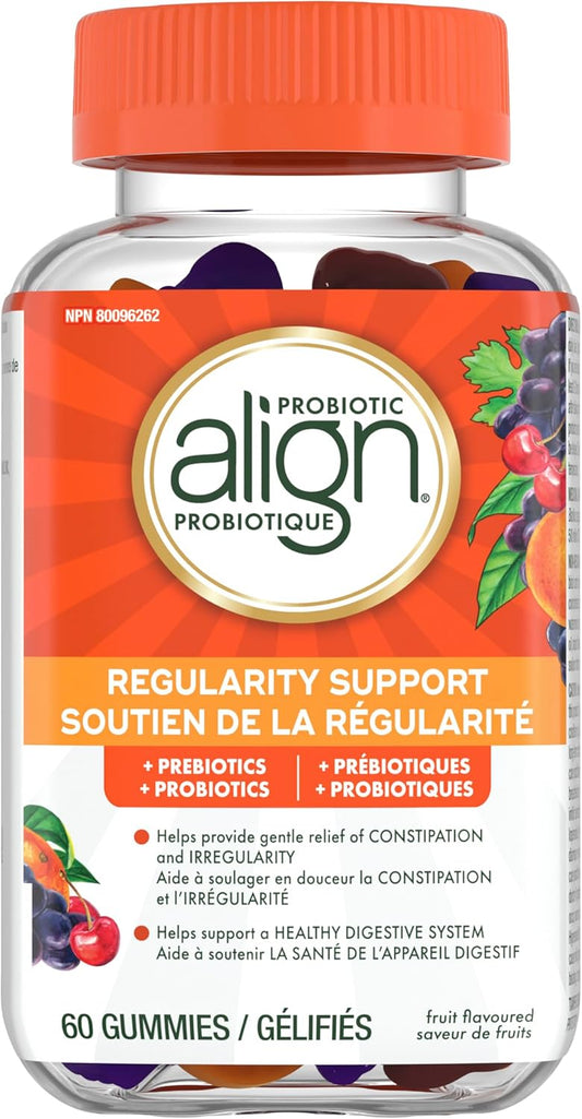 Align Probiotic, Regularity Support Probiotic Gummy, Fruit Flavored, 60 Gummies