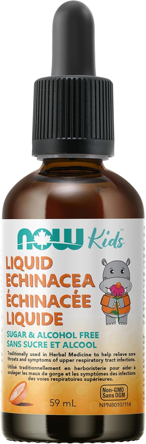 NOW Supplements，兒童液體紫錐菊（帶滴管），免疫系統支持，兒童配方，59毫升