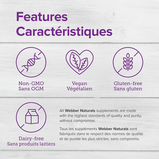Webber Naturals Quercetin 500 mg, 60 Capsules, Antioxidant Support, Vegan