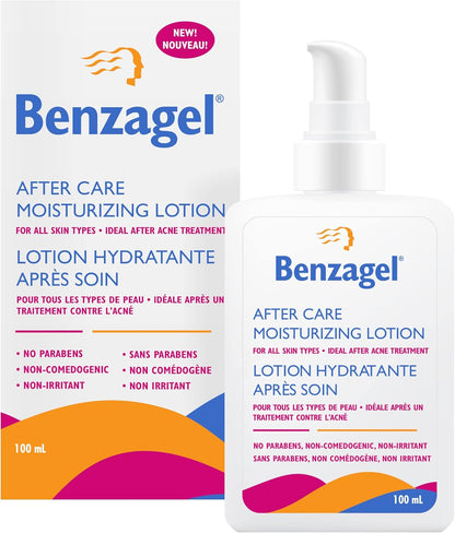 Benzagel After Care Moisturizing Lotion For All Skin Types, 100 ml