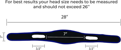 防打鼾下巴带 - 打鼾解决方案和打鼾装置，采用舒适氯丁橡胶，可改善睡眠（25 英寸长 x 2 英寸宽）可调节止鼾装置，男女适用