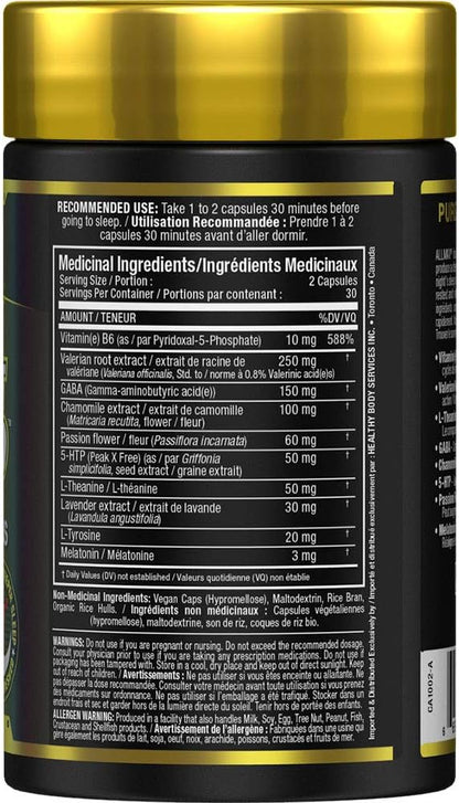 ALLMAX Nutrition - 熄燈睡眠 - 深度睡眠，助您獲得更大益處，60 粒