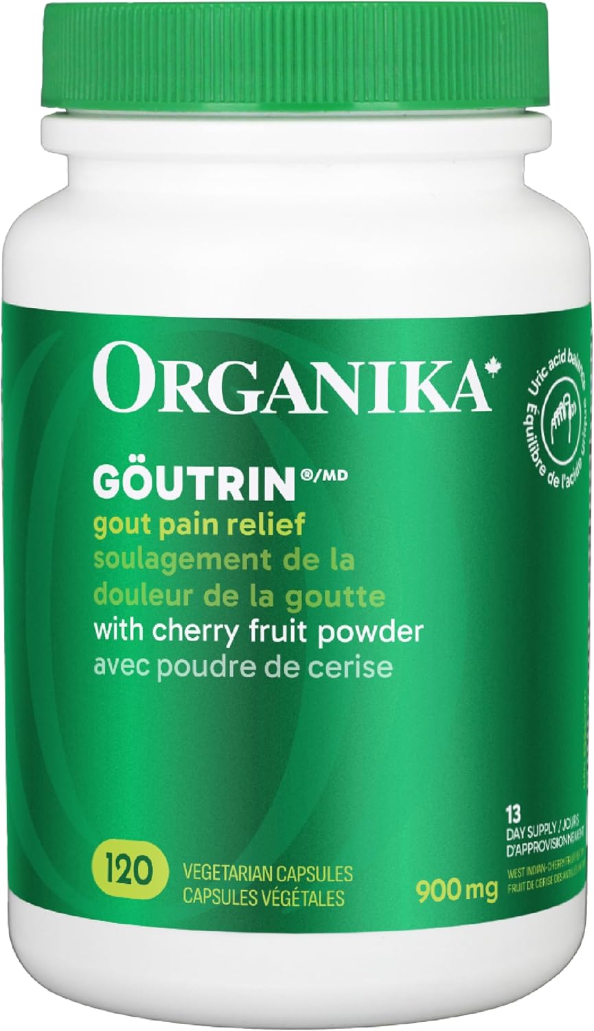 Organika Goutrin-痛风缓解配方，降低尿酸，利尿，120粒素食胶囊