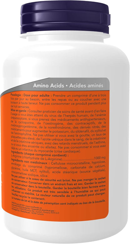 NOW Supplements L-精氨酸 1000 毫克片剂（120 粒）+ 非洲臀果木和锯棕榈软胶囊（60 粒）