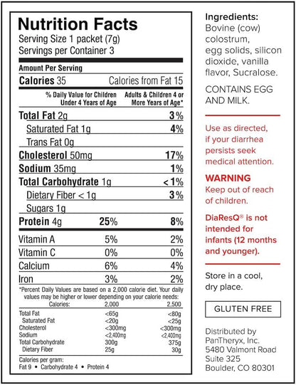 DiaResQ 香草味兒童腹瀉緩解片，3 片裝