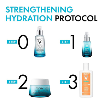 薇姿矿物89无香型面部保湿霜，为干性至中性肌肤补水，并搭配保湿精华液。蕴含透明质酸，适合敏感肌肤。