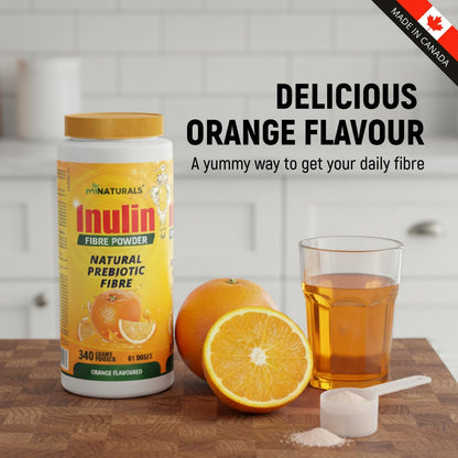 miNATURALS 純菊粉纖維粉 - 天然益生元纖維補充劑 (340克 - 81劑) - 橙口味