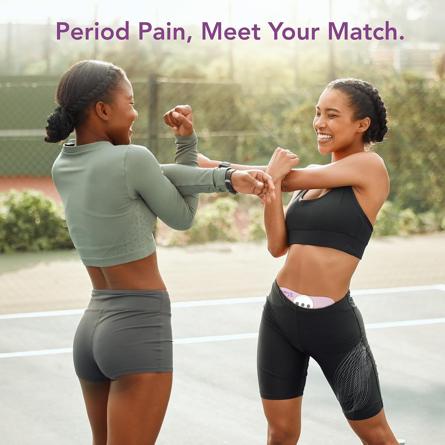 Proactive-Elle TENS 装置 - 无线经期疼痛缓解装置 - 缓解痛经，具有 6 种模式和 20 种强度等级 - 紧凑、无药物、隐蔽，可穿戴，缓解腹部和下背部不适