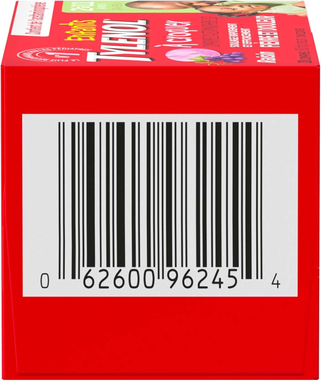 泰诺儿童咀嚼片退烧止痛，葡萄味，160 毫克对乙酰氨基酚，20 片，缓解牙痛