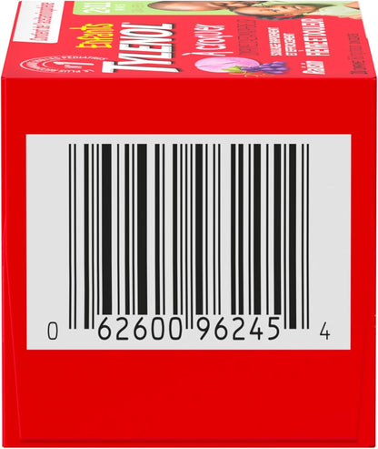 泰诺儿童咀嚼片退烧止痛，葡萄味，160 毫克对乙酰氨基酚，20 片，缓解牙痛