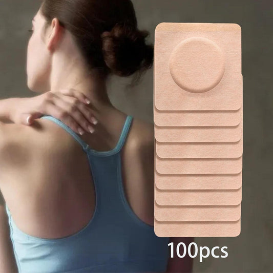 TIAMORK 100 片 2 英寸蓖麻油包敷贴，适用于肚脐，棉质自粘蓖麻油包敷贴，高吸收性防漏，便携，易于使用