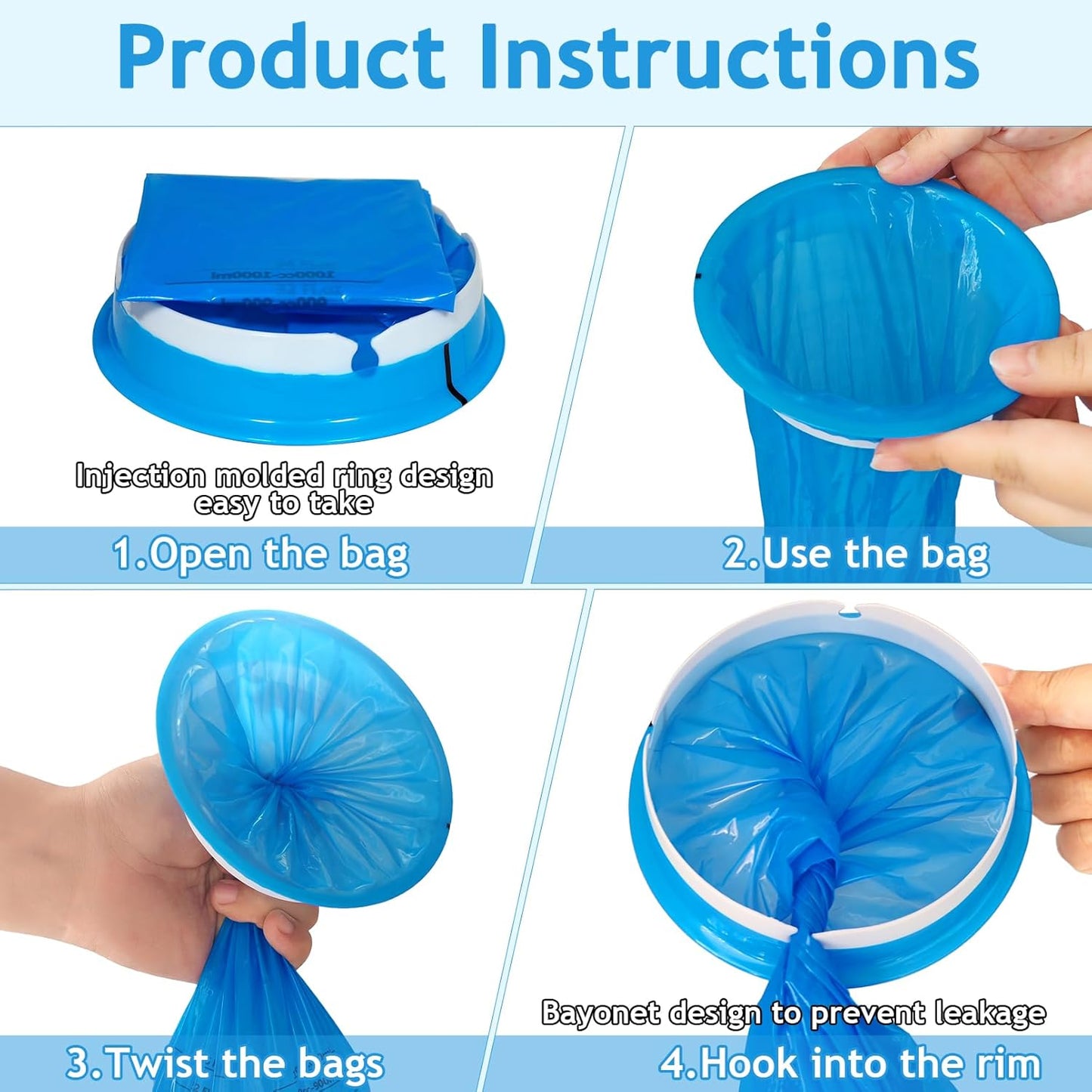 MOUCHOT 一次性呕吐袋，60 个装，适用于汽车，1000 毫升，用于旅行晕车、飞机、儿童和孕妇的呕吐呕吐物呕吐恶心