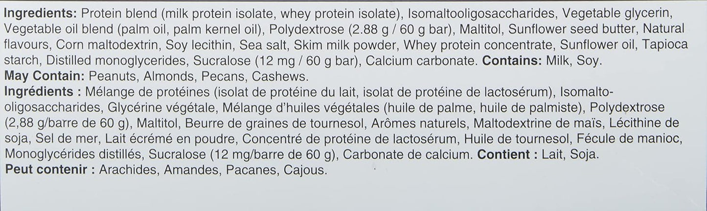 ONE 蛋白棒，枫糖釉面甜甜圈，无麸质蛋白棒，含 20 克蛋白质，仅含 1 克糖，适合高蛋白饮食的零食，60 克（12 包）[包装可能有所不同]