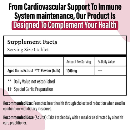 Kyolic - 无味陈年大蒜提取物，每日支持，超强效，每日一片，1000毫克，60片素食片剂，60天供应量 - Kyolic 大蒜补充剂，大蒜丸 - 健康支持的草本补充剂