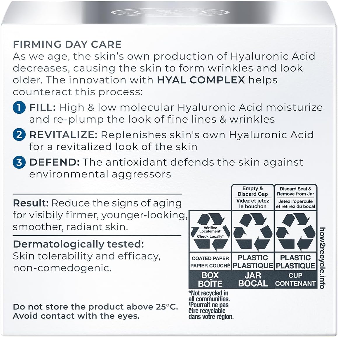 Eucerin Anti Wrinkle Firming Day Care Hyaluronic Acid Moisturizer for Face, Anti Aging Face Cream for Women Visibly Reduces the Look of Fine Lines & Wrinkles, All Skin Types, 50mL Jar