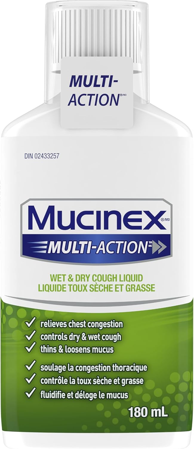 MUCINEX® MULTI-ACTION™ 干湿咳药水，180 毫升