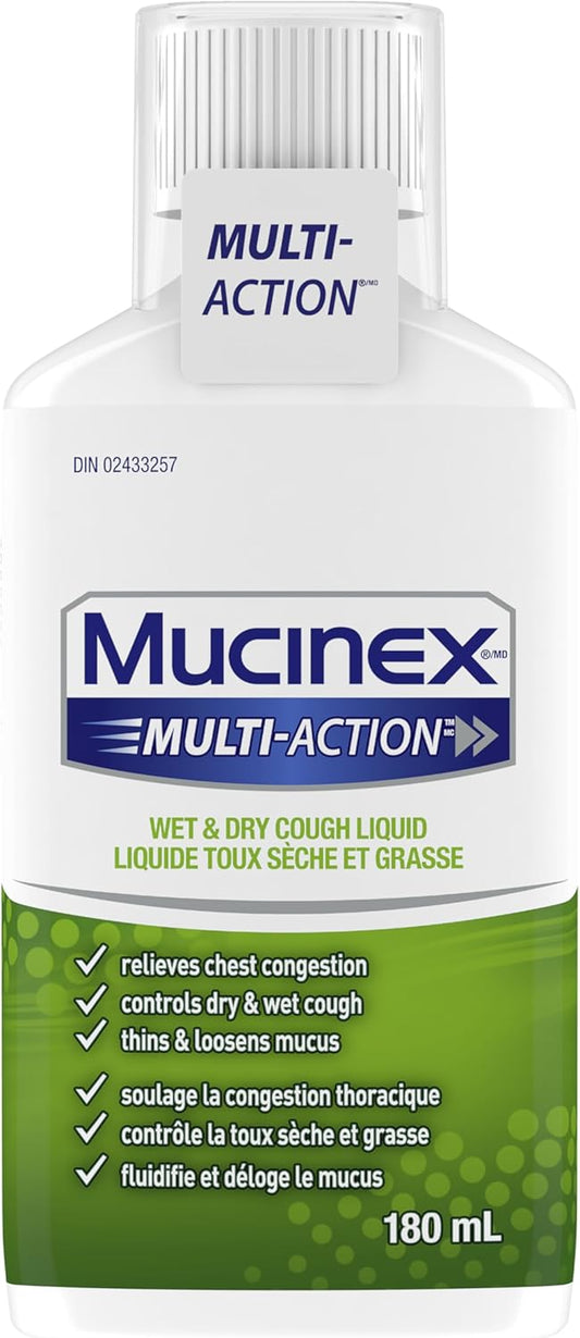 MUCINEX® MULTI-ACTION™ 干湿咳药水，180 毫升