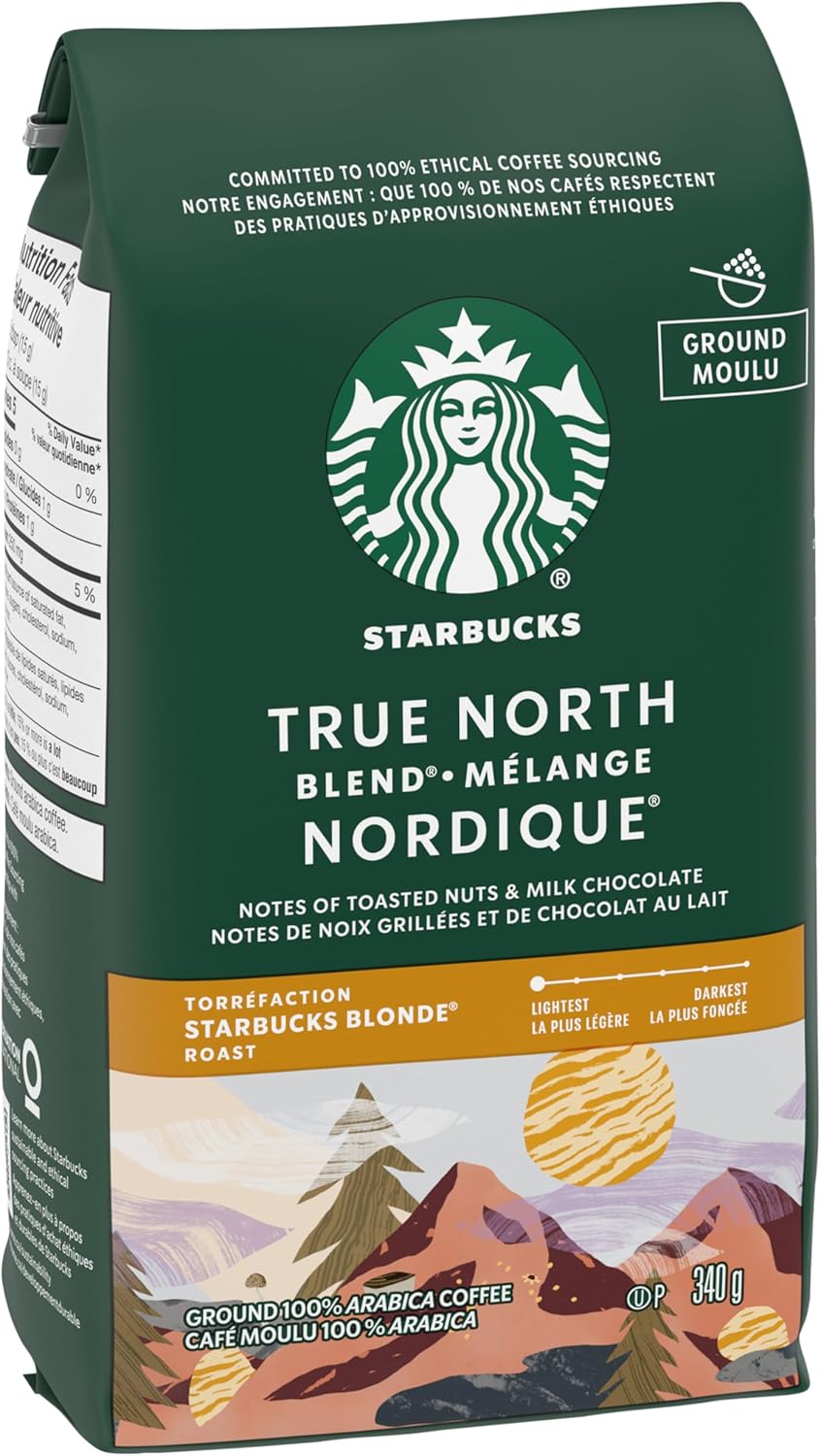 星巴克 True North Blend 金色烘焙研磨咖啡袋装 340 克