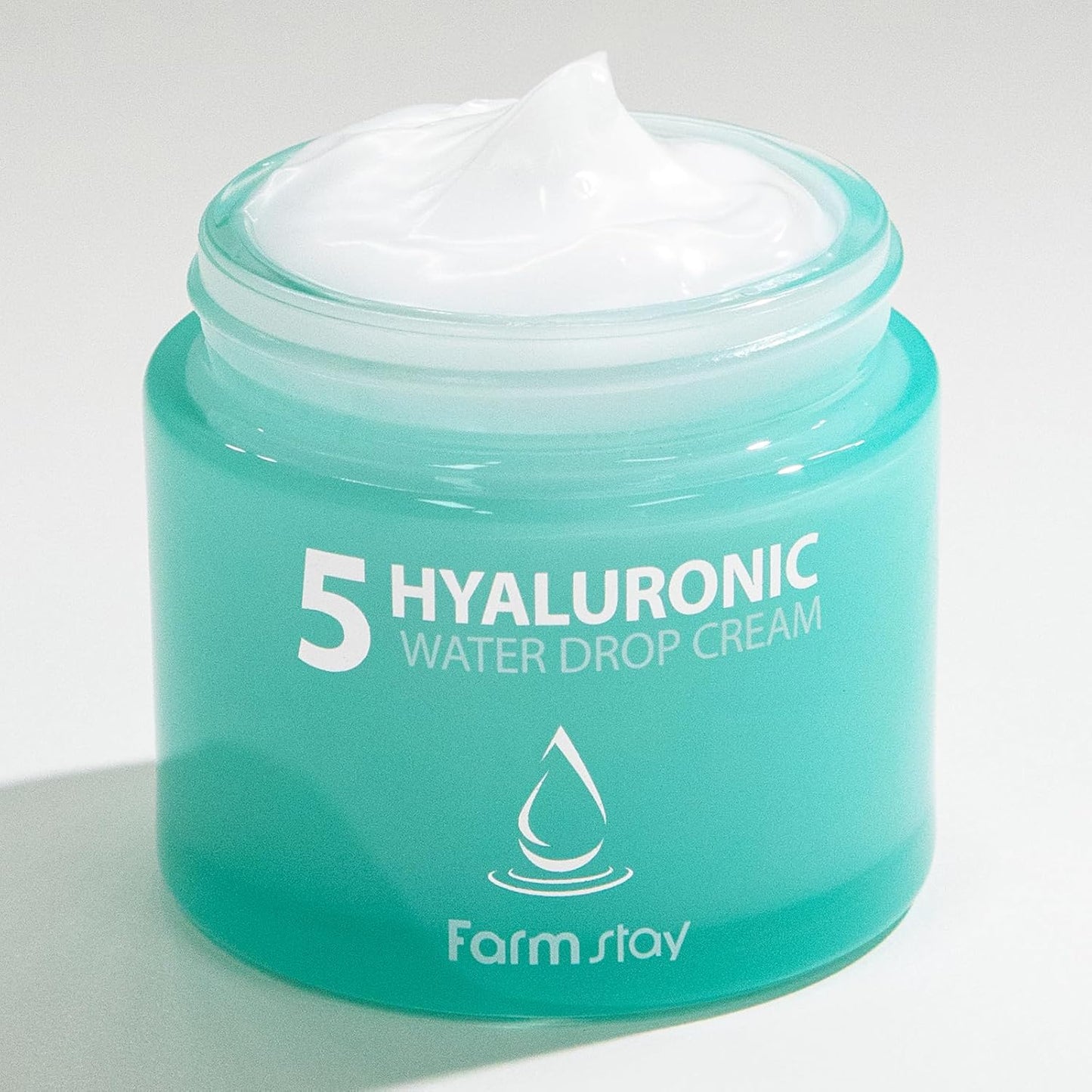 Farmstay Hyaluronic 5 Water Drop Cream - Hyaluronic Acid Cream for Full-Day Hydration - Moisturizing Face Cream for a Firm, Plump Complexion - 80 ml