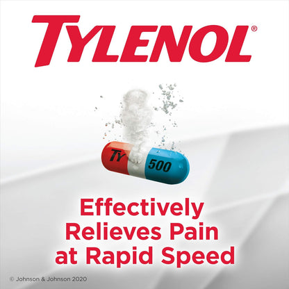 Tylenol Extra Strength Pain Reliever Medicine for Headache, Back Pain and to Reduce Fever, Acetaminophen Rapid Release Gelcaps, 500mg, 80 Gelcaps